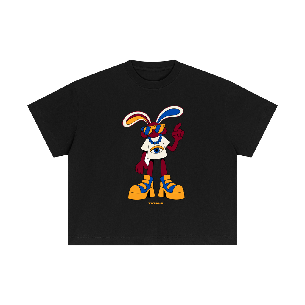 Bunny,Retro,Unisex,T-shirt,Cotton
