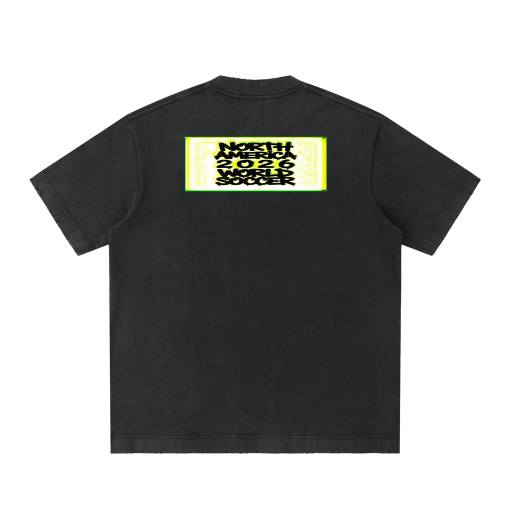 oversized,washed vintage,high-end street,world soccer 2026,Graffiti Tee